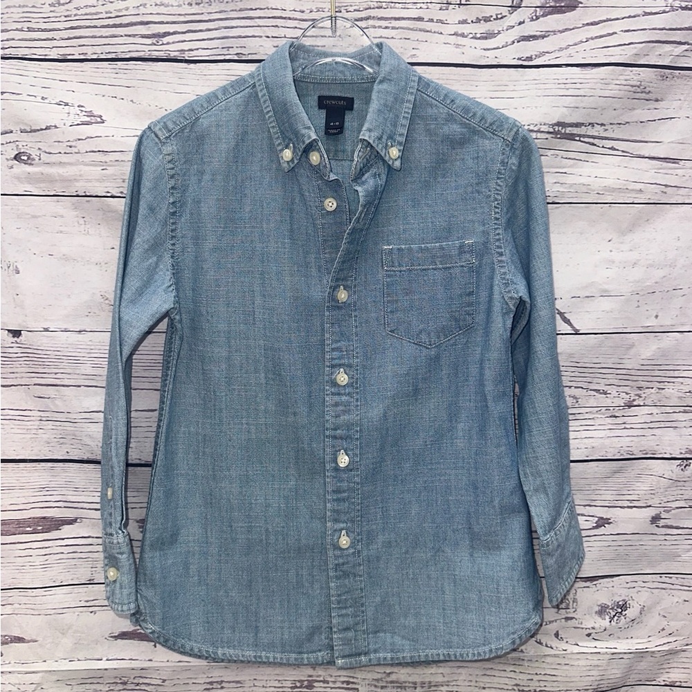 Crewcuts Boys Long Sleeve Chambray Shirt Size 4-5 Years